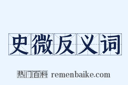 史微反义词是什么意思的图片